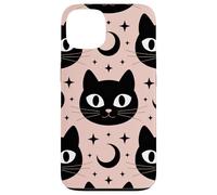 Black Cat Moon Magic Cute Halloween Witchcore Look Custodia per iPhone 13