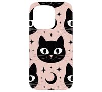 Black Cat Moon Magic Cute Halloween Witchcore Look Custodia per iPhone 15 Pro