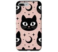 Black Cat Moon Magic Cute Halloween Witchcore Look Custodia per iPhone 7 Plus/8 Plus