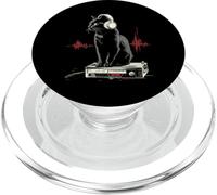 Black Cat Music Cuffie Retro Animal Lover Pet PopSockets PopGrip per MagSafe