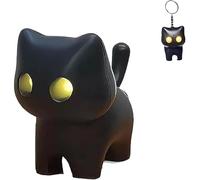 Black Cat Night Light Keychain, Mini LED Keychain Flashlight, Cute Animal Bag Charms Gift, A Gift for Cat Lovers
