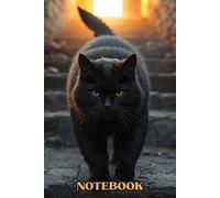 Black Cat Notebook: 110 Lined Pages | Cute & Mysterious Cat Journal | Perfect for Writing, Notes, School & Daily Use