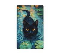Black Cat Nuoto Singolo Toggle Blank Wall Plate Light Switch Cover Decorativo 1 Gang per Cucina Camera Bagno Dimensioni 11,4 x 7 cm