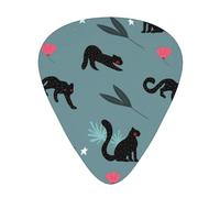 Black Cat Plettri per chitarra 12 pezzi, plettri acustici essenziali spessi e sottili per studenti 0,46 0,96 0,71 M