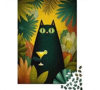 Black Cat Puzzle 1000 Pezzi Adulti Abstract Style Puzzle Rilassamento Idea Regalo Per Lei O Lui Regalo Personalizzato Antistress Qualità Premium Divertimento Per Adulti 1000pcs (75x50cm)