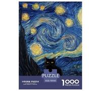 Black Cat Puzzle 1000 Pezzi Per Adulti Idea Regalo Uomo E Donna Cute Pet Immagine Dipinta, Intrattenimento Creativo Puzzle Classico Per Adulti E Bambini Dai 14 Anni70x50cm/1000pcs