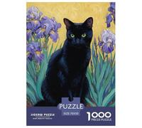 Black Cat Puzzle 1000 Pezzi Regalo Per Amore E Amico Cute Pet Perfetto Per Appassionati Di Puzzle Esperti Per Adulti E Bambini A Partire Da 12 Anni70x50cm/1000pcs