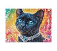 Black Cat Puzzle 500 Pezzi Giochi Da Tavolo Per Serate Splendid Celestial Critters Divertimento in Gruppo Rilassamento E Convivialità Regalo Per Amici 500 PCS