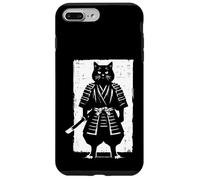 Black Cat Samurai Warrior Giapponese Sumi-e Art Uomini Donne Bambini Custodia per iPhone 7 Plus/8 Plus