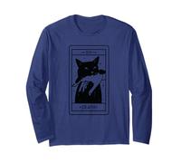 Black Cat Tarocchi Morte Halloween Strega Amante Gatto Uomini Donne Maglia a Manica