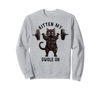 Black Cat Training, Deadlift, Kitten My Swole On Funny Felpa