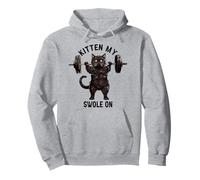 Black Cat Training, Deadlift, Kitten My Swole On Funny Felpa con Cappuccio