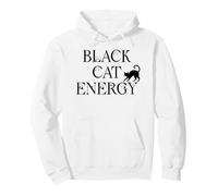 Black Cat Witch Energy Black Cat Halloween Cute Witchy Cat Felpa con Cappuccio
