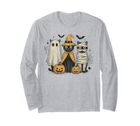 Black Cat Witch Ghost Scary Halloween Pumpkin Men Kids Gifts Maglia a Manica