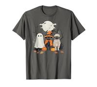 Black Cat Witch Ghost Scary Halloween Pumpkin Men Kids Gifts Maglietta