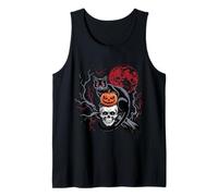 Black Cat Zucca Halloween Hallows Night Horror Skull Canotta