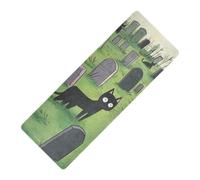 Black Cats Emetery Tombstones tappetino da yoga stampato con borsa per il trasporto per palestra a casa, gomma naturale antiscivolo, con borsa da yoga per tappetino tapete para ejercicio 180,3 x 66 cm
