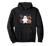 Black Cats Ghost Witch Halloween Costume Uomini Donne Bambini Felpa con Cappuccio