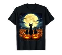 Black Cats Halloween Mistico Cat Party Costume Maglietta