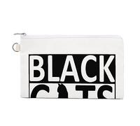 Black Cats Matter - Borsa portamonete in tela personalizzata per cambio portamonete piccola borsa per trucco per uomo donna 19,1 x 11,6 cm, Stile:, Taglia unica, MHXYZHW