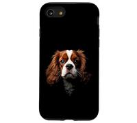 Black Cavalier King Charles Spaniel Cane Cavalier Face Custodia per iPhone SE (2020) / 7 / 8