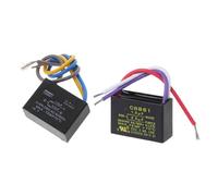 Black CBB61 1.5uF+2.5uF 3 Wires AC 250V 50/60Hz Capacitor For Ceiling Fan