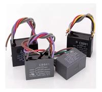 Black CBB61 1.5uF+2.5uF 3 Wires AC 250V 50/60Hz Capacitor For Ceiling Fan Aluminum Electrolytic Capacitor Fixed RUAJOGYNVM