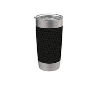 Black Charcoal 3D Cubes Geometric Monochrome Modern Pattern Bicchiere termico in acciaio inox doppia parete