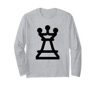 Black Chess Queen Costume Scacchi Club Maglia a Manica