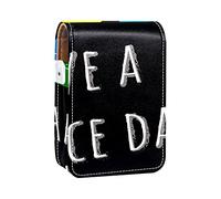 Black Clapboard Have A Nice Day Lip Gloss Holder Lipstick Case Portable Makeup Bag Travel Lipstick Organizer Case with Mirror Mini Lipstick Storage Box for Women, Multicolore, 9.5x2x7 cm/3.7x0.8x2.7