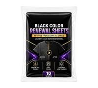 Black Clothes Color Dye 10-Pieces Laundry Fabric Supplies Recoloring