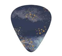 Black Clouds And Stars Chitarra AcusticaPlettri per Chitarra 12 Pezzi, Plettri per Chitarra Sottili Studenti 0,46 0,96 0,71 Mm