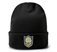 Black Clov-er Berretto Sci Uomo, Berretto Morbido e Elastico con Risvolto, Cappello da Sci Antivento e Spessa per Unisex, Cuffia(Black8)