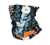 Black Coconut Trees 12 Passamontagna Traspirante Ghetta da Collo Elastico Sciarpa al Collo per Donna Estivo Arrampicata 25X50Cm