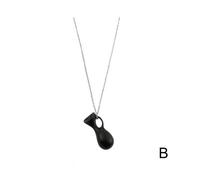 (Black)Cold Wind Bottle Pendant Necklace Light Luxury Simple Fashionable Accessories
