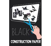BLACK Construction Paper: 50 Black Sheets of Colored Paper for Craft Projects for Children or Adults, Size 8.27x11.6 Inch