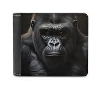 Black Cool Monkey - Portafoglio da uomo, in pelle, sottile, con porta carte di credito, Stile:, Taglia unica