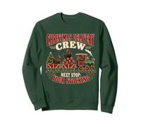 Black Copper Marans Chicken Funny Christmas Train Crew Felpa