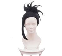 Black Cosplay Wig Momo Yaoyorozu Synthetic Hair + Wig Cap Cosplay Hair Anime Synthetic