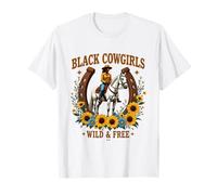 Black Cowgirls - Wild E Libero Afro Americano Western Ragazze Maglietta