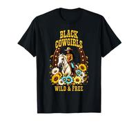Black Cowgirls - Wild E Libero Afro Americano Western Ragazze Maglietta