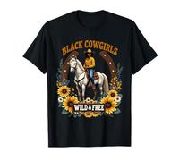 Black Cowgirls - Wild E Libero Afro Americano Western Ragazze Maglietta
