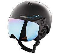Black Crevice BCR140198-BB-1_Black/Blue_54-57 - Casco da Sci, 54-57, Colore: Nero/Blu