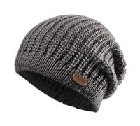 Black Crevice Berretto da Uomo I Berretto a Maglia Invernale (Taglia Unica, Grigio)