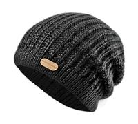 Black Crevice Berretto da Uomo I Berretto a Maglia Invernale (Taglia Unica, Nero)