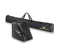 Black Crevice Borsa per sci e scarponi da sci, 43 x 27 5 cm, nero/giallo