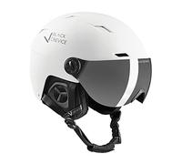 Black Crevice Casco da Sci con Visiera Kirchberg, Adulti (Unisex), Bianco, 1 = M (54-57 cm)