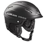 BLACK CREVICE Casco da sci Ischgl I Casco da sci antiurto dal design sportivo in diversi colori I Casco da sci Uomo & Donna I Casco da snowboard I Casco da sci traspirante I Regolabile (L, Nero)