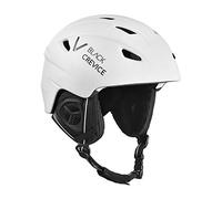 BLACK CREVICE Casco da sci per bambini Streif I Casco da sci dal design sportivo per bambini in diversi colori I Casco da sci antiurto unisex I Casco da (49-51 cm), opaco bianco/nero)