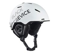 BLACK CREVICE Casco da sci Vail I Casco da sci antiurto dal design sportivo in diversi colori I Casco da sci Uomo & Donna I Casco da snowboard I Casco (L, opaco bianco carbone/nero)